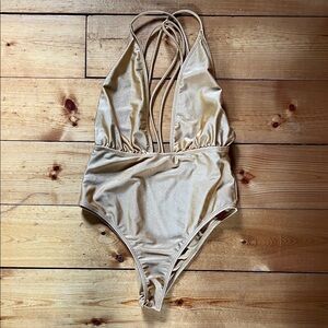 Forever 21 Sexy Mustard Women’s One Piece Swimsuit. Size Small